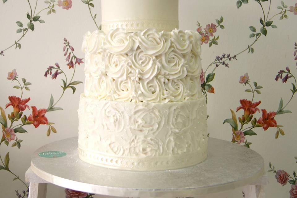 Pastel de boda de buttercream