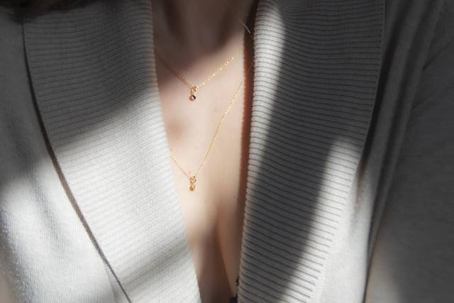 Collar de plata y baño de oro