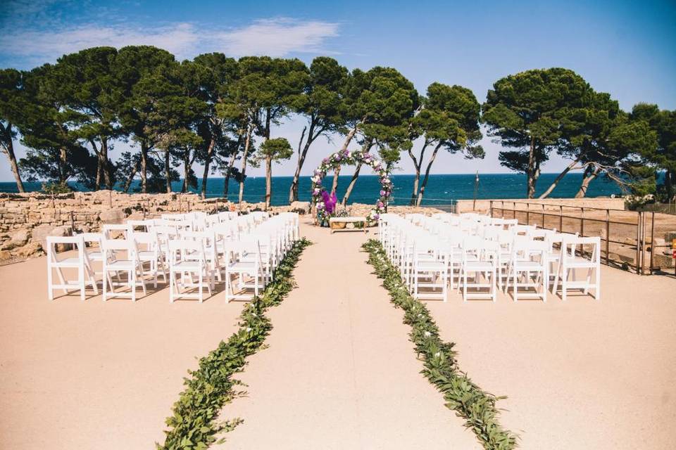 Ceremonia con vistas mar