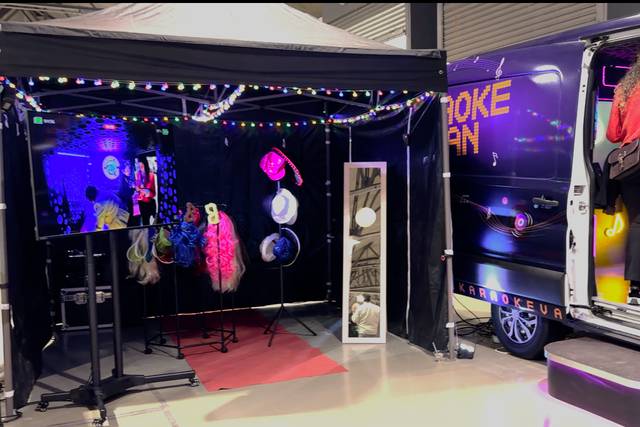 Carpa camerino y Karaoke Van