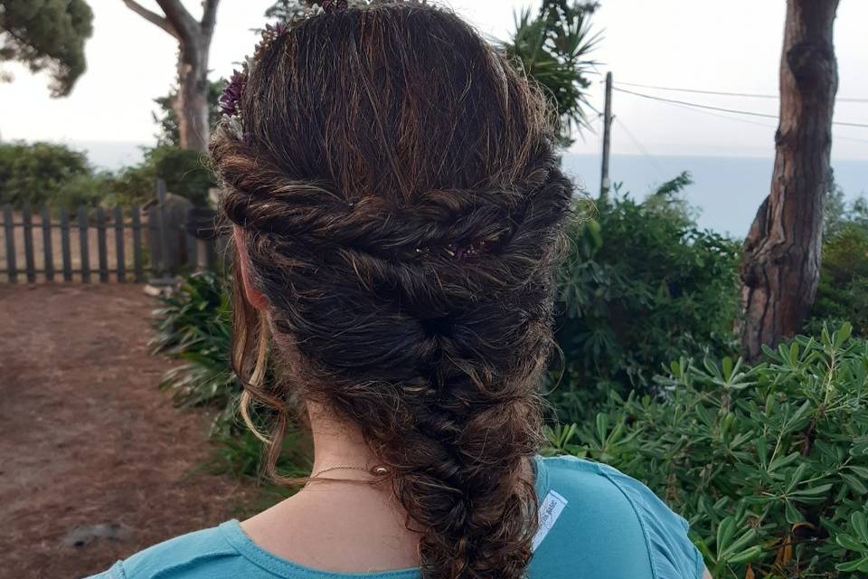 Semi recogido trenza