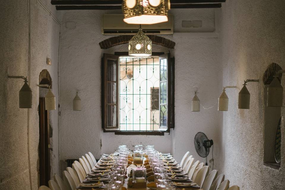 Banquete interior masia