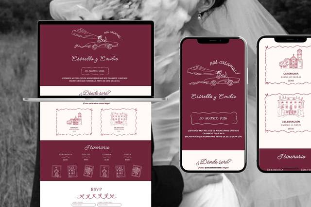Invitación digital de boda
