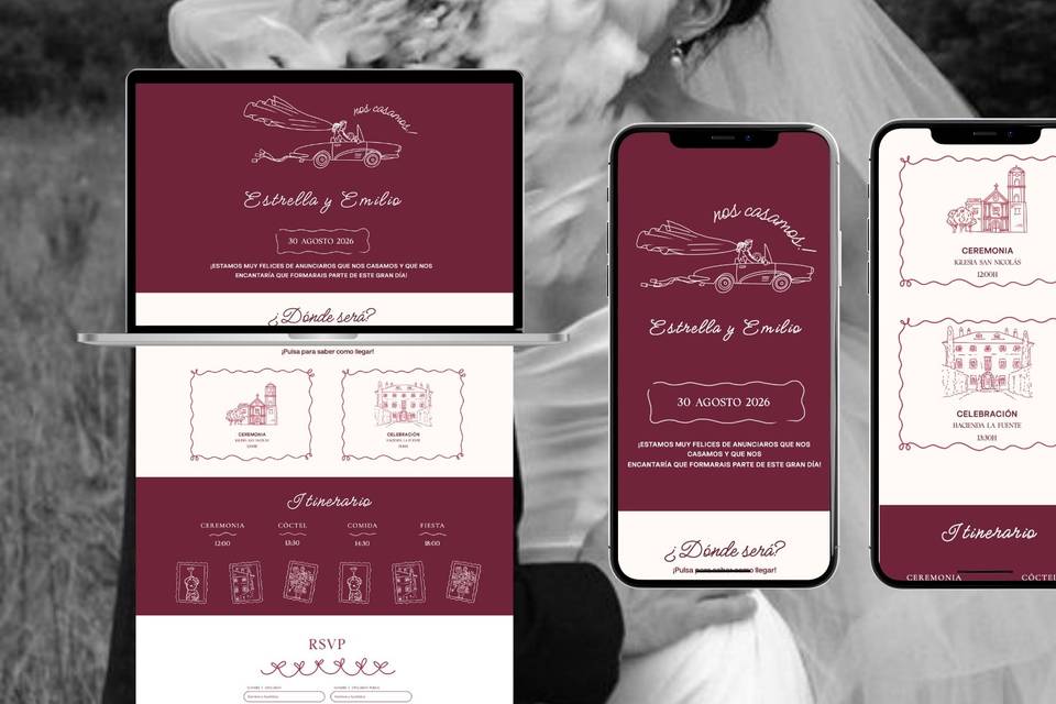 Invitación digital de boda