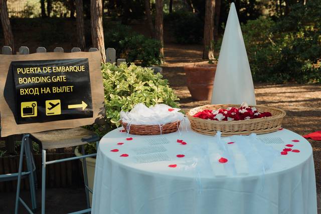 Mesa de entrada a ceremonia