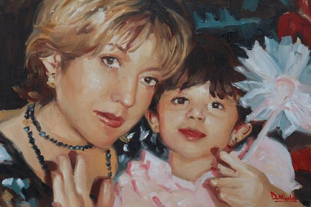 Retrato al oleo para la famlia