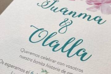 Invitación boda acuarela