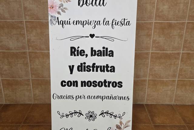 Banner bienvenida boda