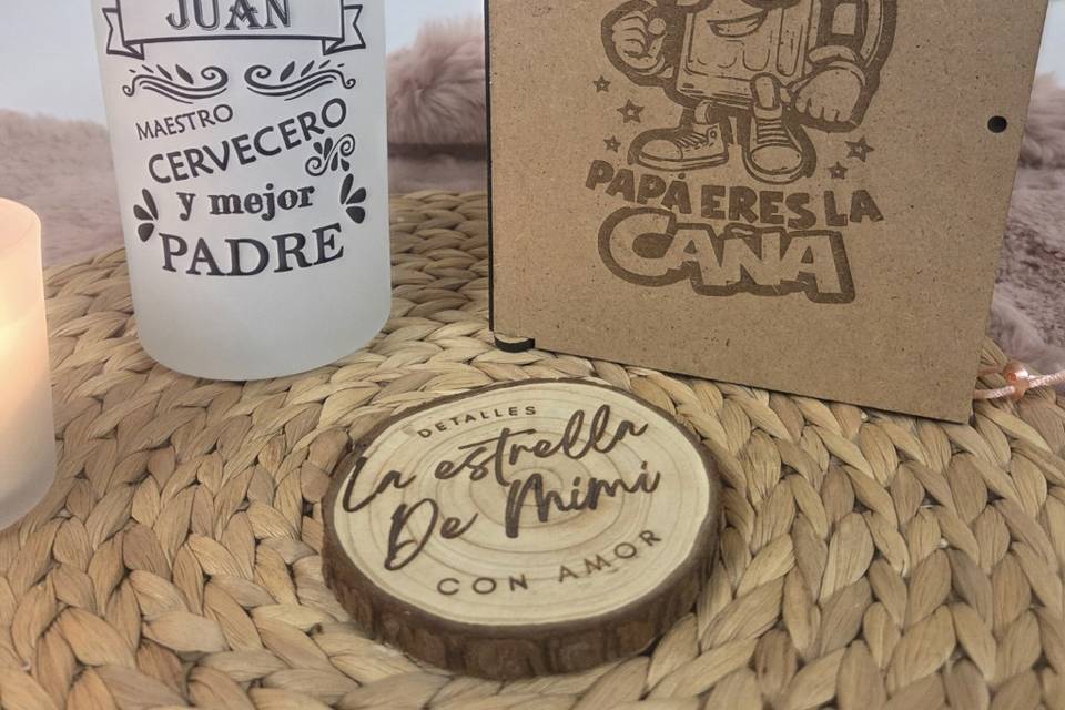 Jarra de cerveza con caja made