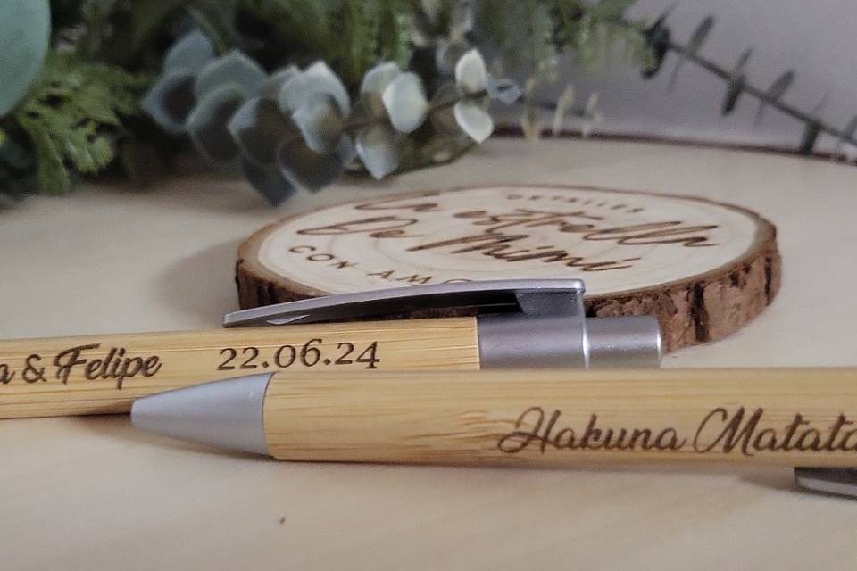 Bolígrafos bambu