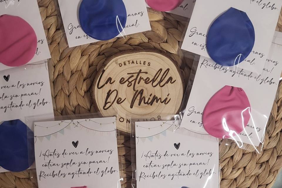 Tarjetas agradecimiento globo