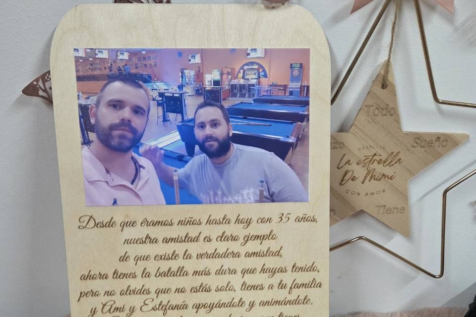 Tabla con foto