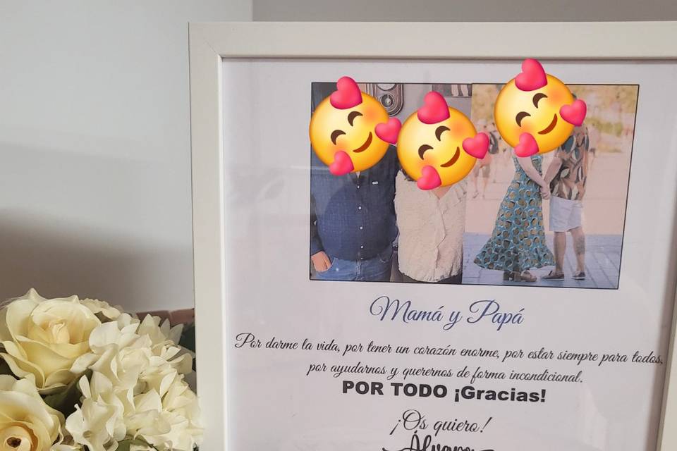 Cuadro dedicatoria