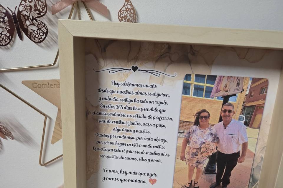 Cuadro dedicatoria