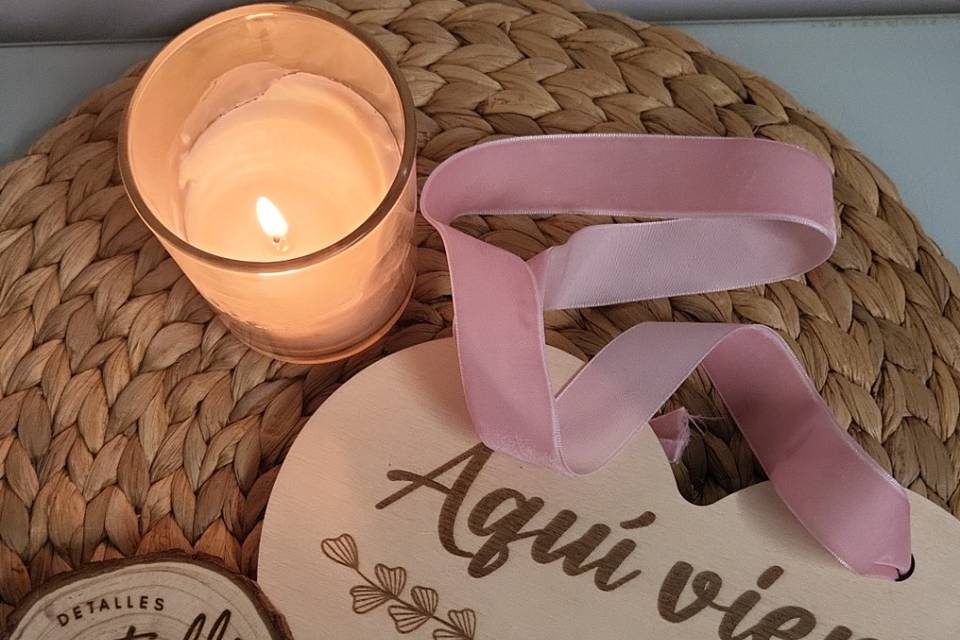 Carteles madera novios