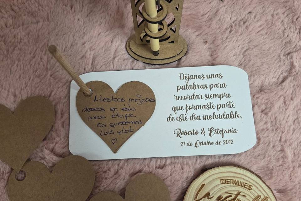 Tablilla firmas con corazones