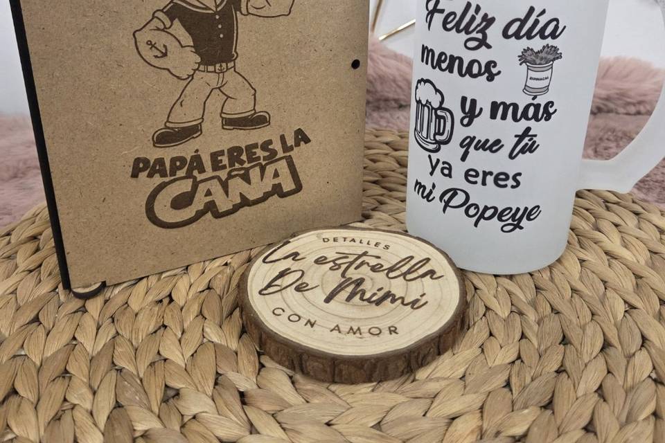 Caja y jarra cerveza