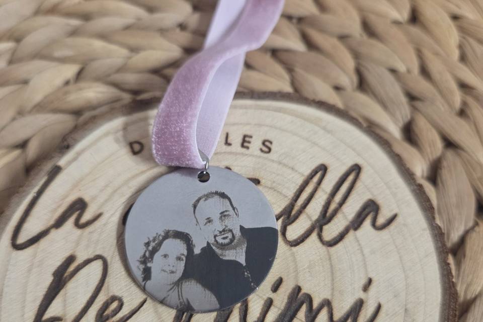 Medalla con foto ramo