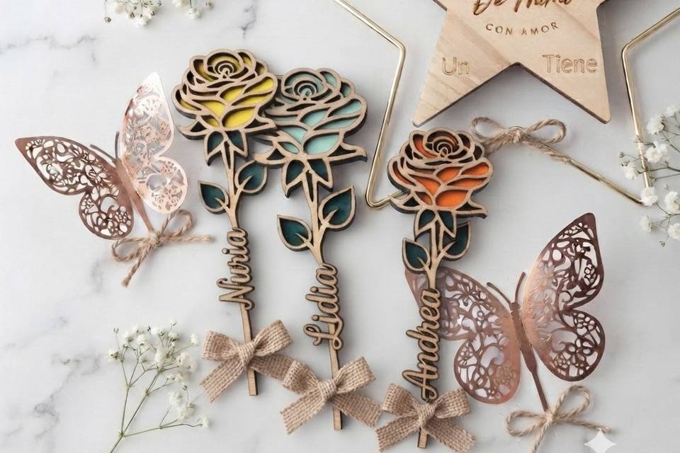 Flores de madera