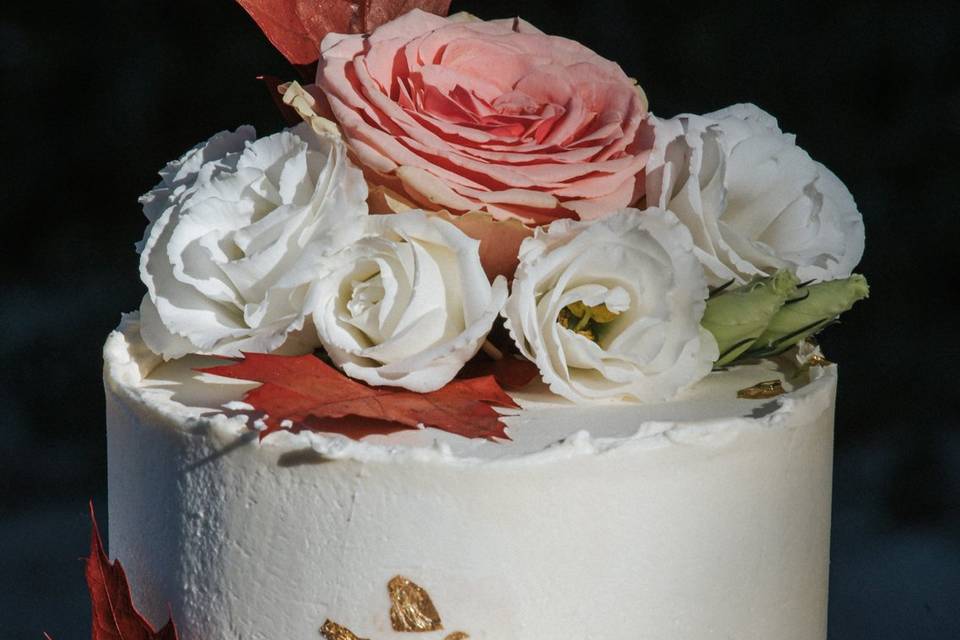 Pequeña tarta de boda