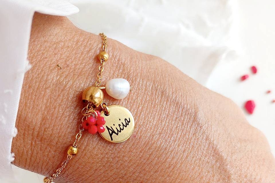 Pulsera Racimo Rojo