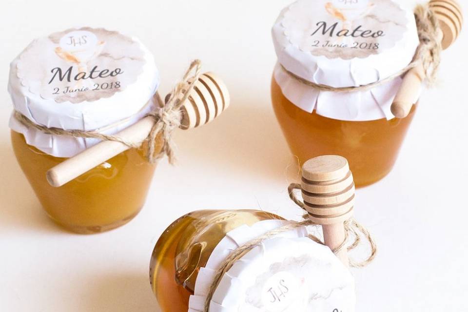 Tarros de miel personalizados