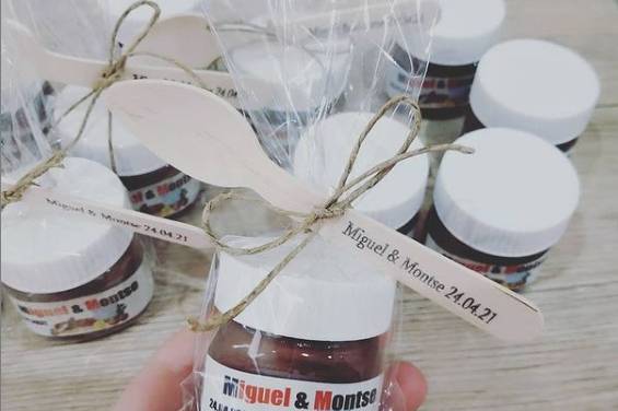 Mini botes de Nutella personalizada