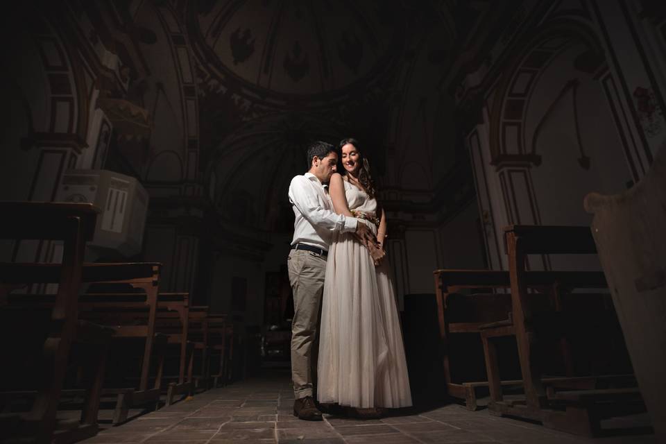 Míriam y Carlos en la ermita