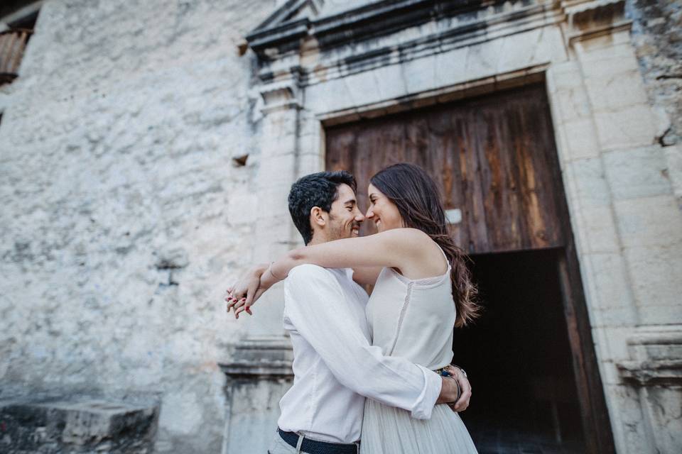 Míriam y Carlos en la ermita