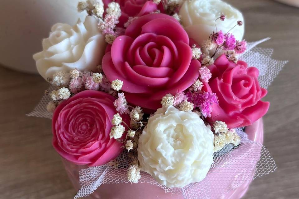 Jarrón rosas decorativo