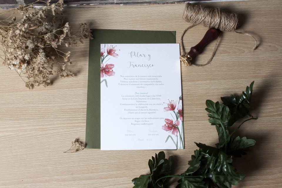 Invitación de boda