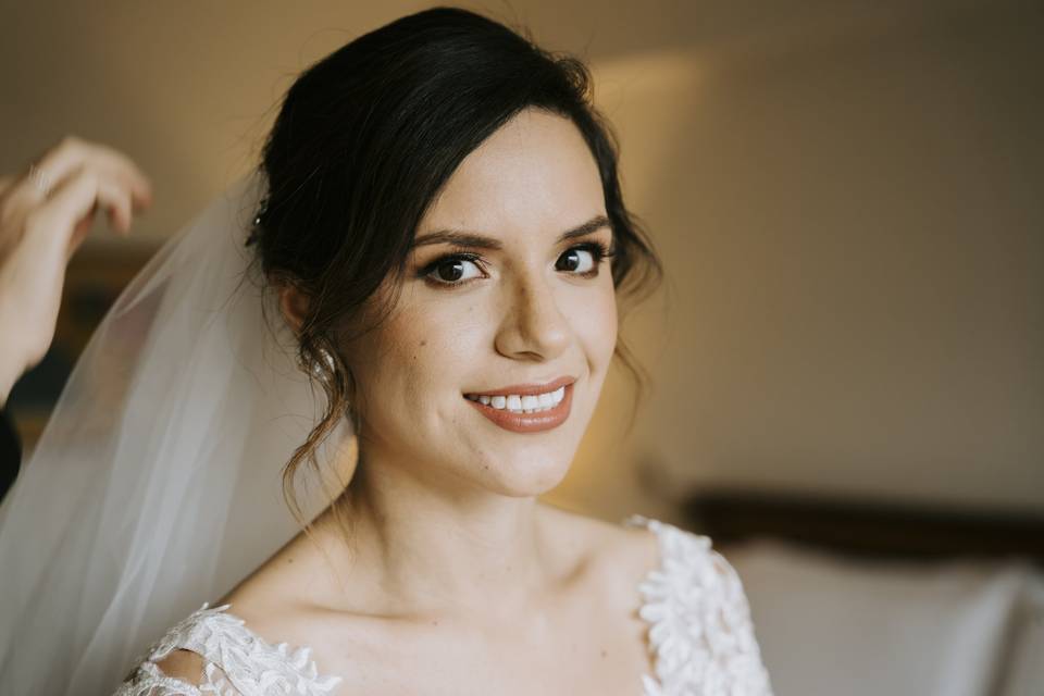 Maria, hermosa para su boda