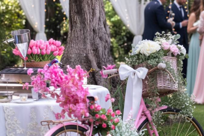 Mesa con bicicleta Amsterdam