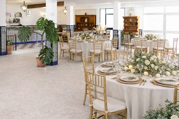 Salon de eventos decorado