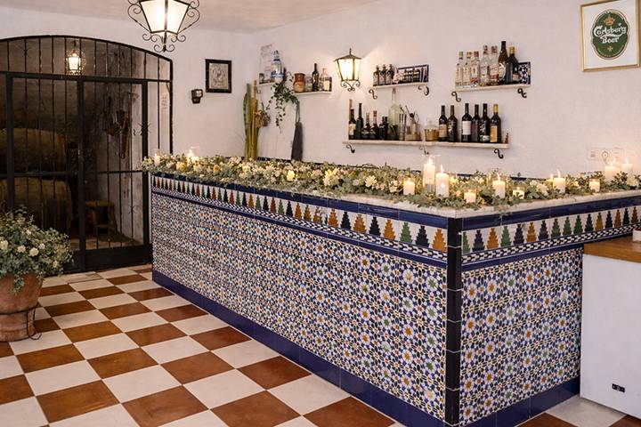 Salón de eventos decorado
