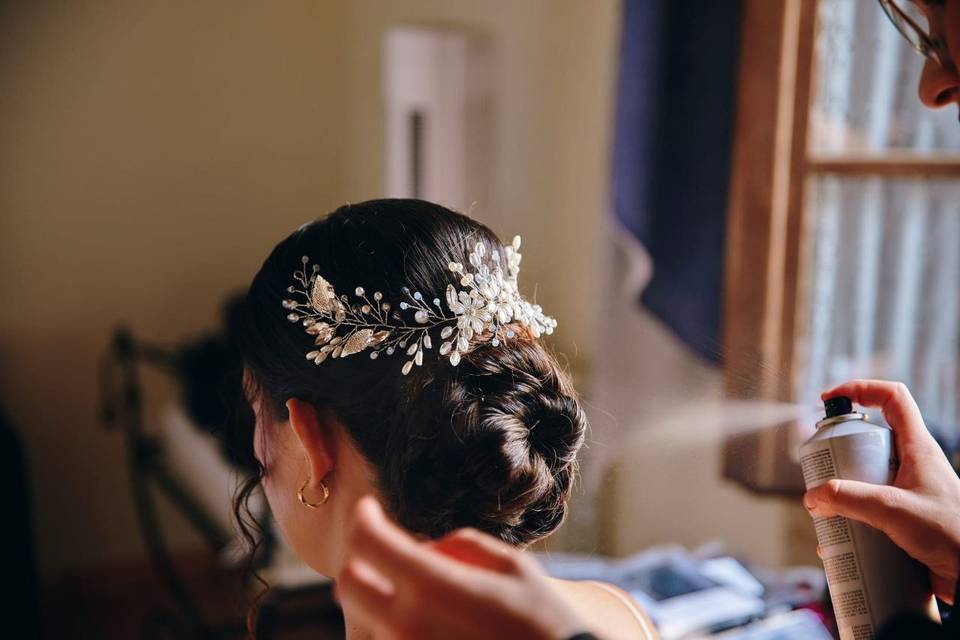 Peinado de novia.