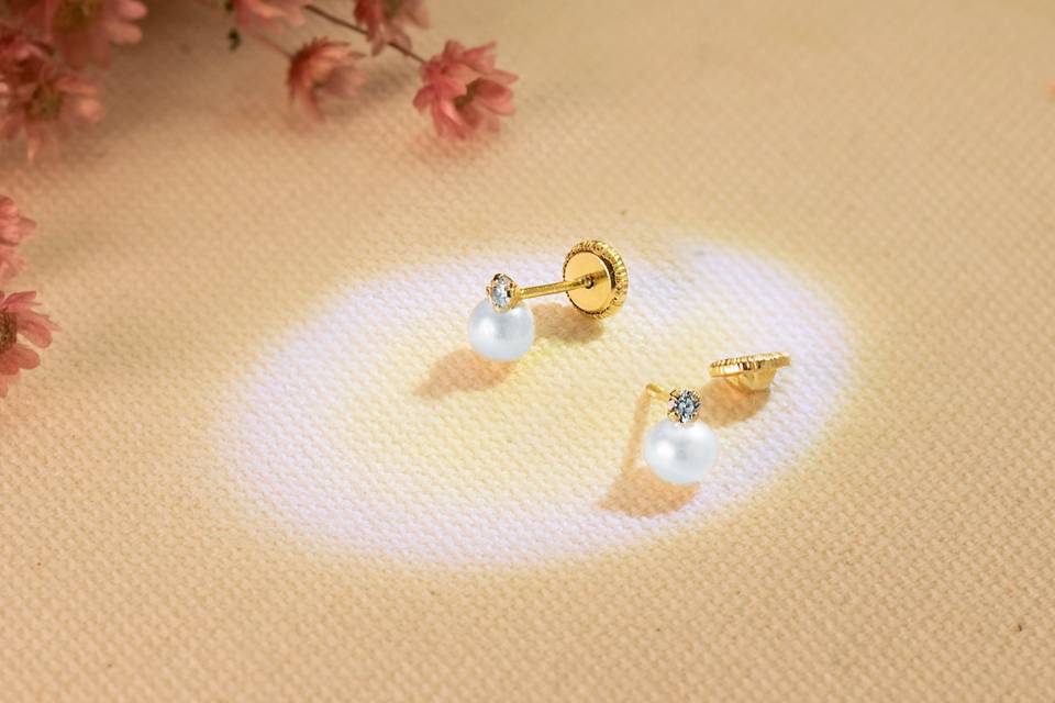Pendientes, perlas
