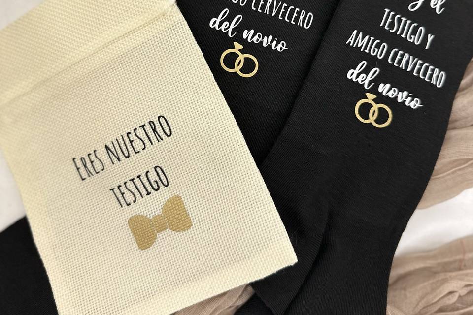 Calcetines de boda personaliza