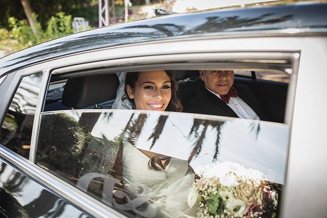 Llegando a ceremonia