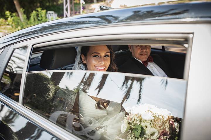 Llegando a ceremonia