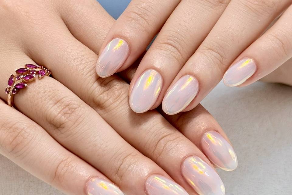 Manicura efecto glazed