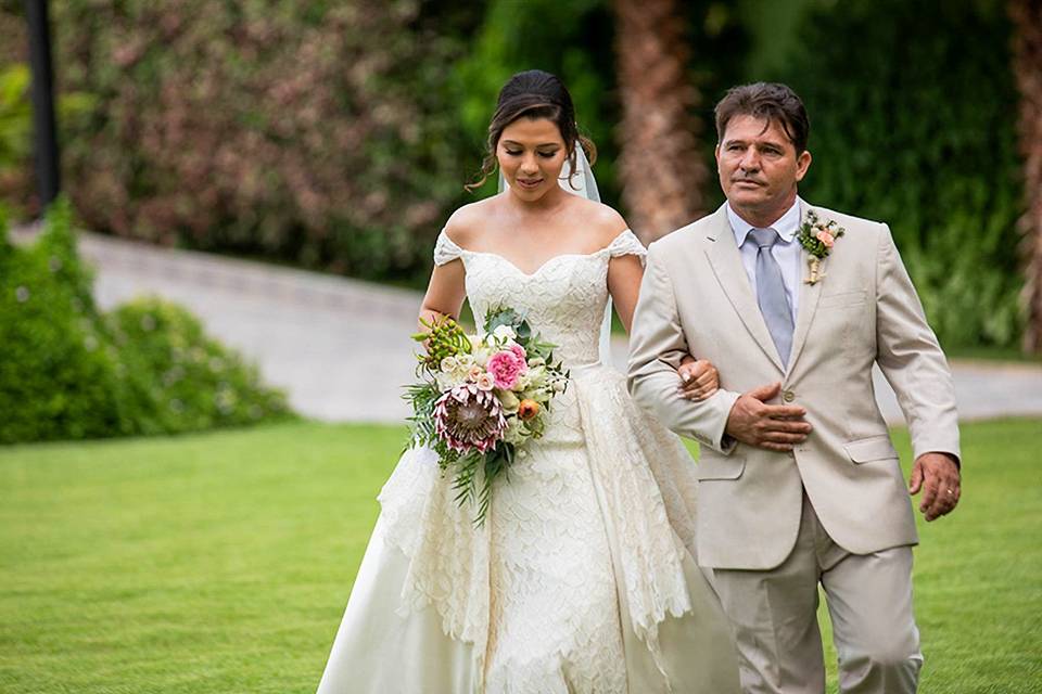Novia y padre