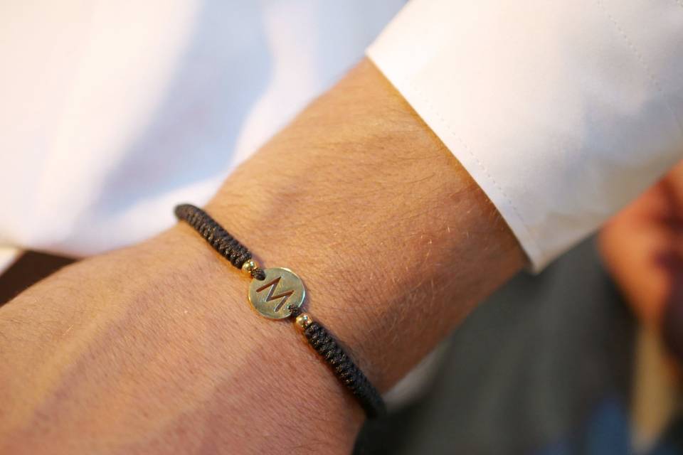 Pulsera hombre con inicial