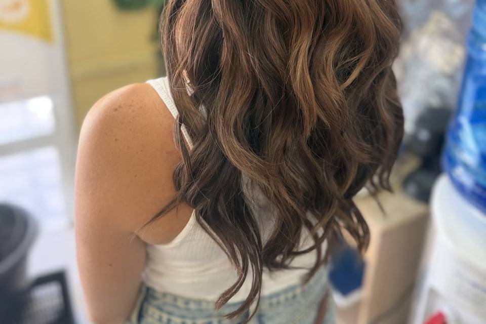 Melena semirrecogido