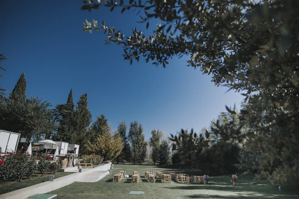 Vista del jardín