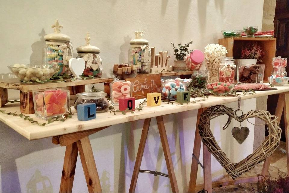 Mesa de chuches para niños