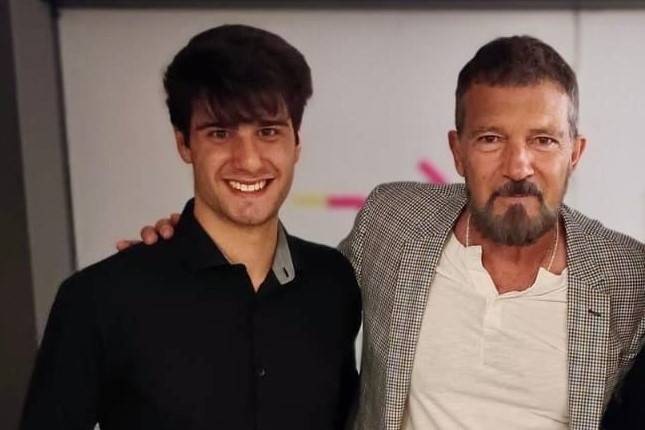 Con Antonio Banderas