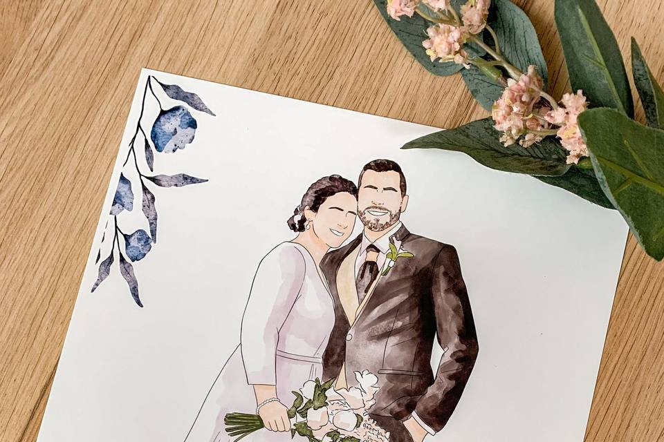 Ilustración novios