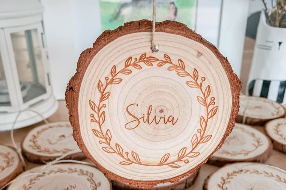 Marca sitios madera