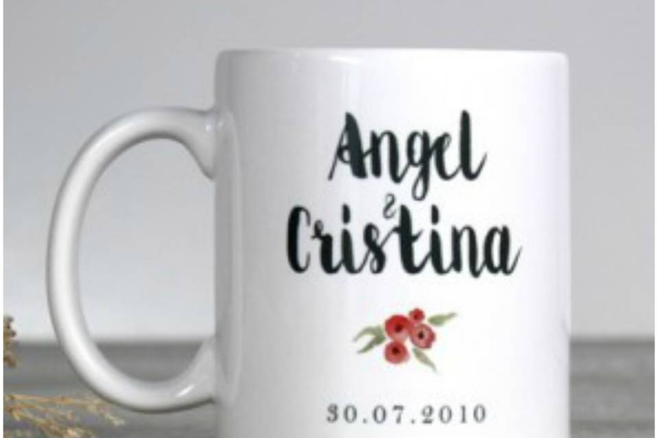 Taza boda personalizada